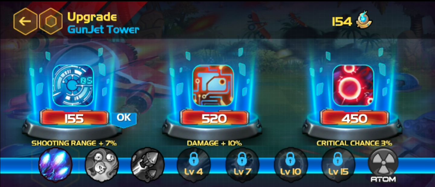 Upgrade menu
